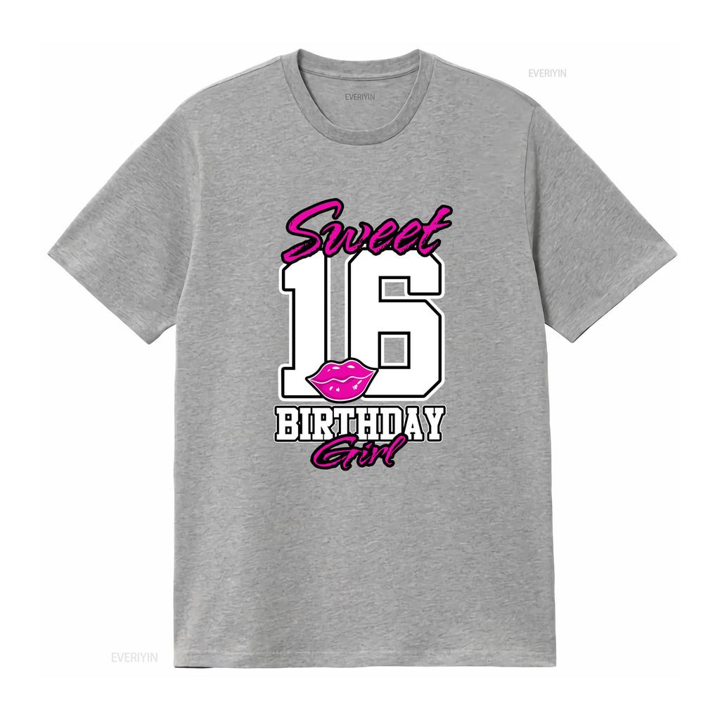 Sweet Sixteen Birthday for T Shirtnagers th B Day shirt vintage Washed Casual Top For Everyday Wear Comfortable Breathable