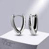 Vnox Retro Triangle Hoop Earrings for Men Dad Husband Boyfriend, Stainless Steel New Gothic Geometric Ear Gifts Jewelry