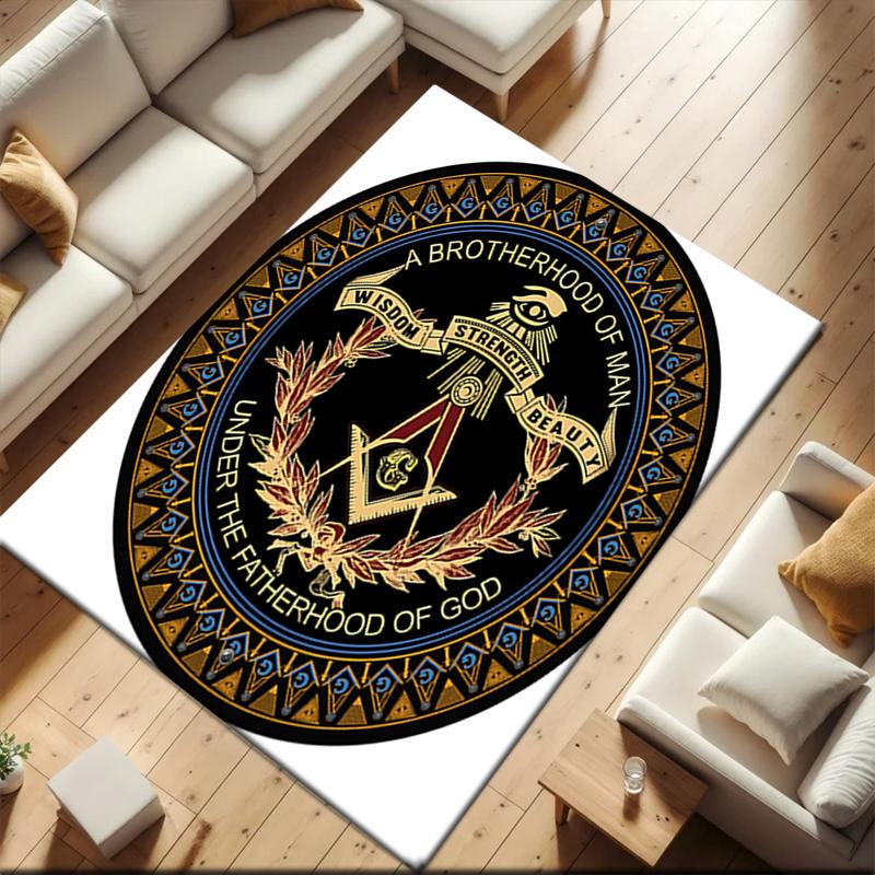 2026 New Style Illuminati All-Seeing Eye Carpet Rug for Living Room Bedroom Home Sofa Decoration,Kids play Non-slip Floor Mat