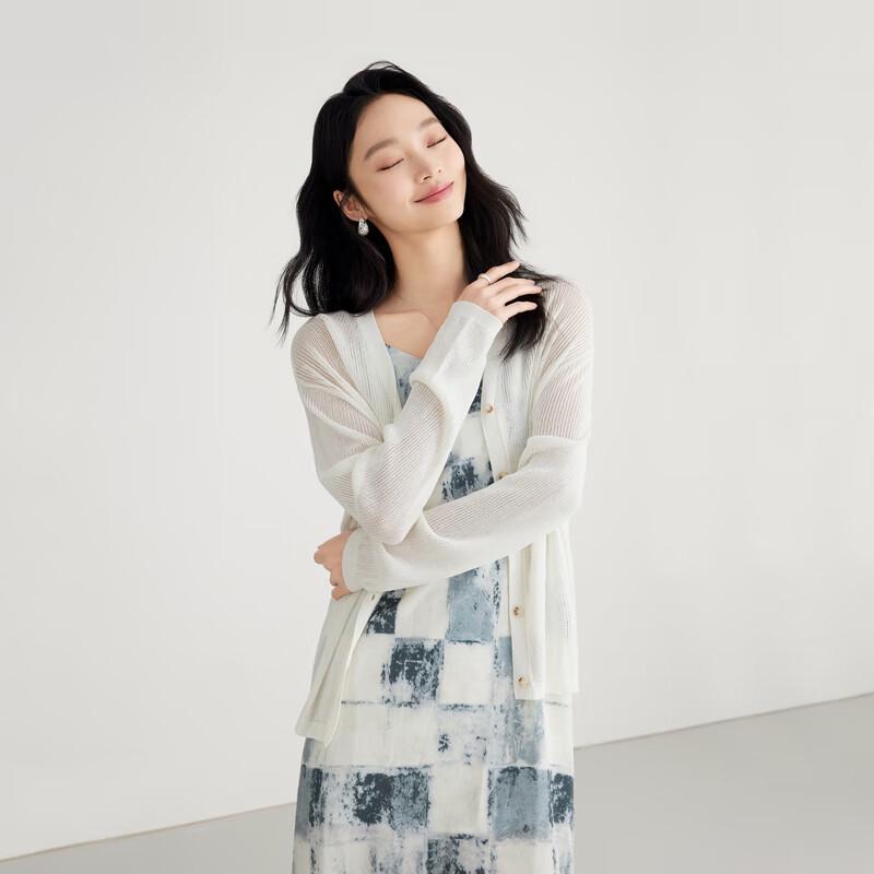 Elva' Island Women's V-Neck Thin Long-Sleeve Knit Top