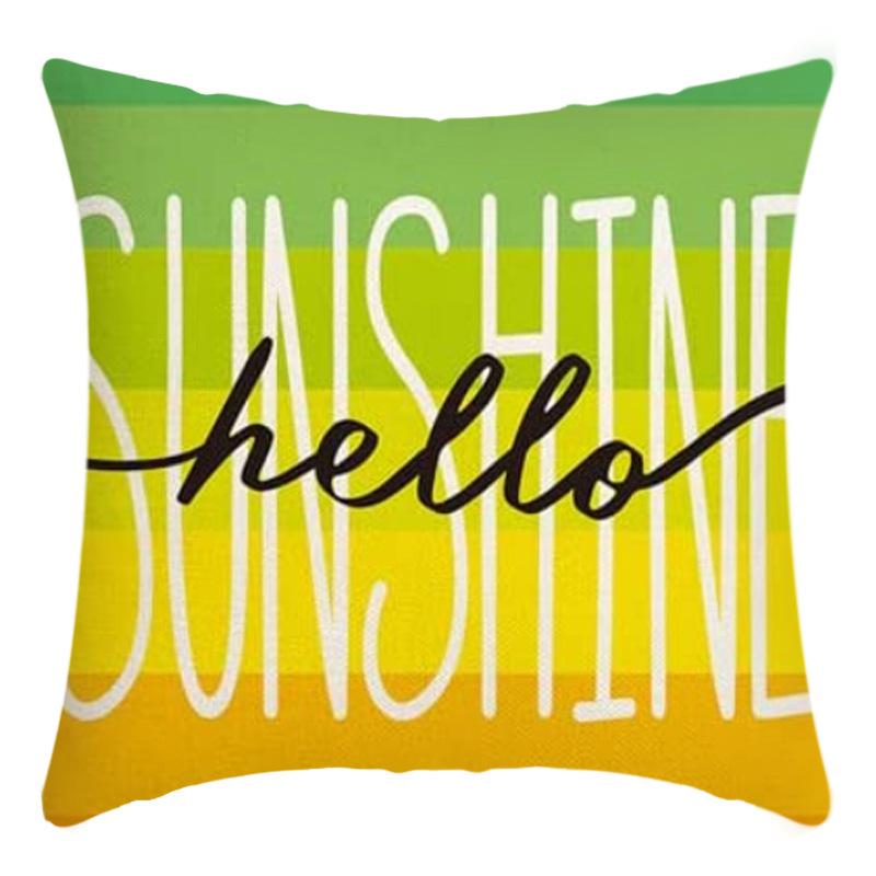 Printed Sunflower Nordic Fresh Home Cotton and Linen Pastoral Style Pillow Living Room Sofa B&B Bay Window Large Cushion Cover