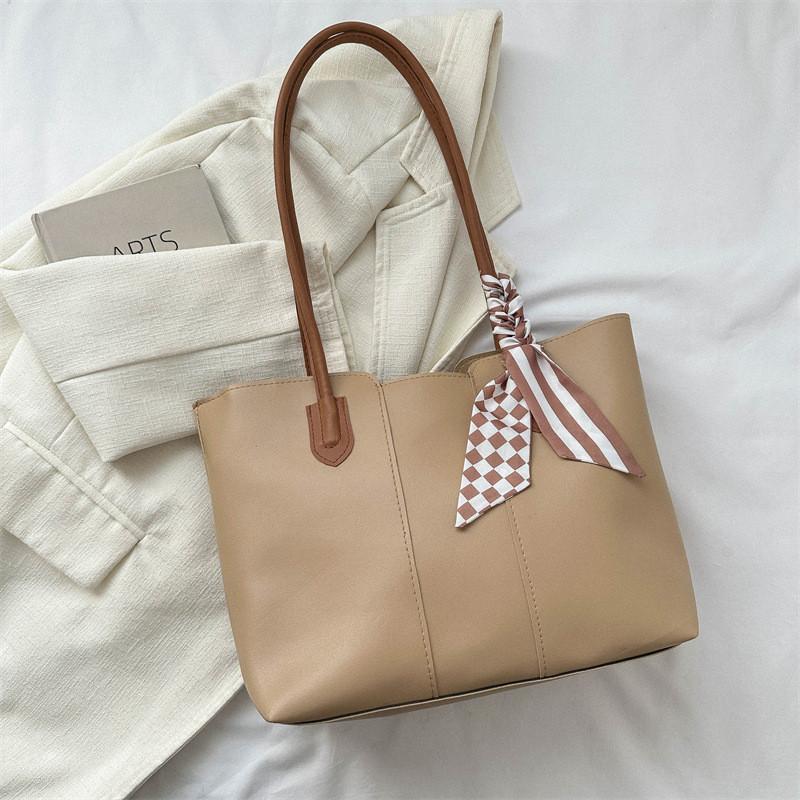 Stylish Minimalist Shoulder Tote Bag For Women With Large Capacity In Black White Brown Pink And Khaki For Everyday Use