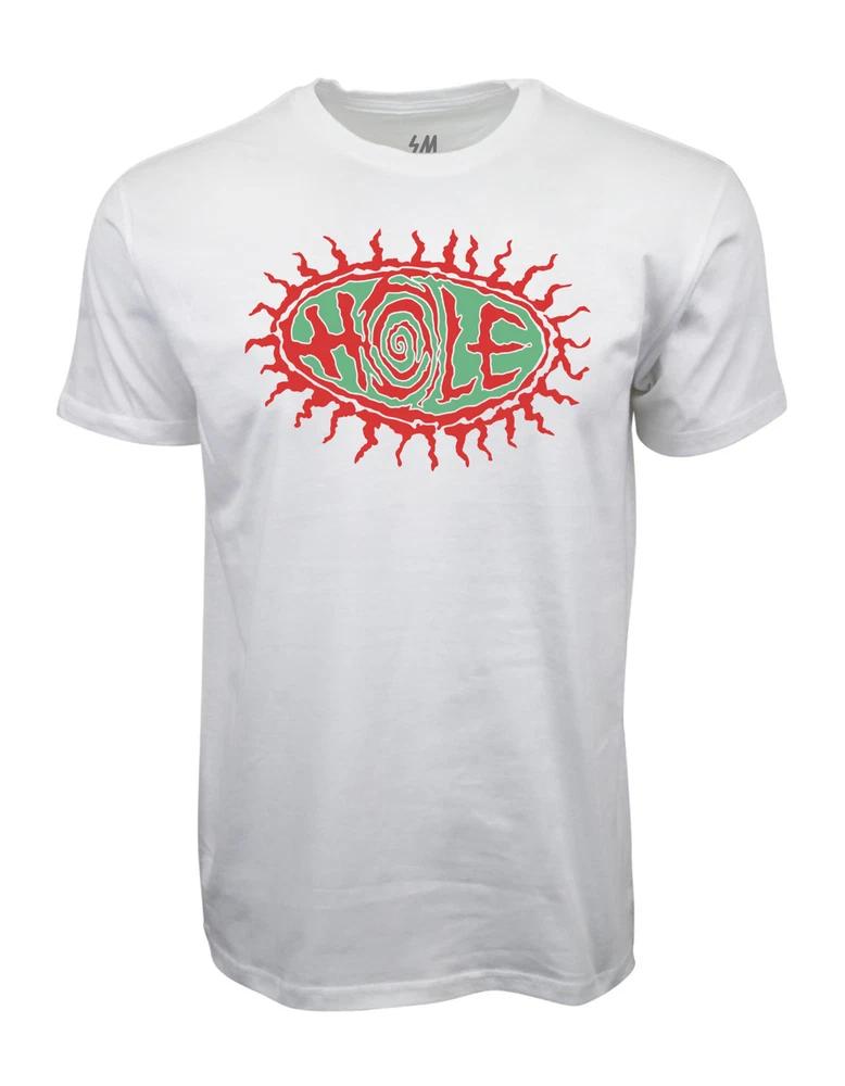 Hole graphic t shirt white XL