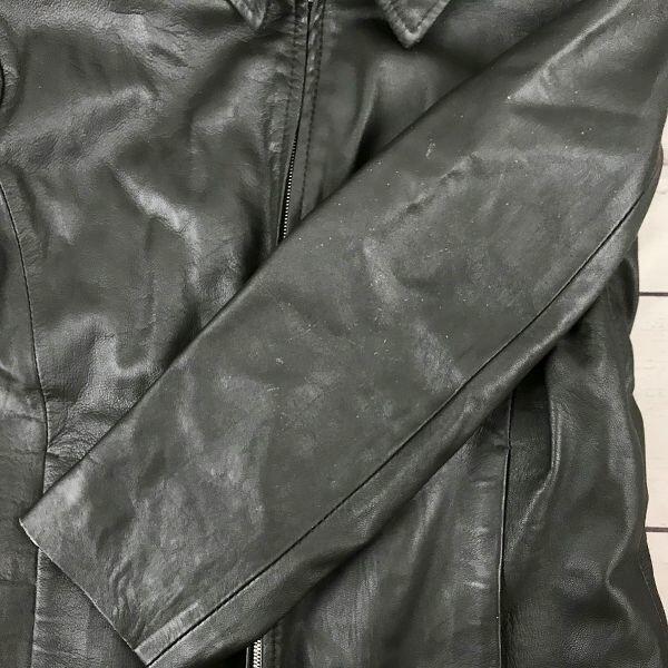 Italy SIGNORIA Leather Jacket 46/XL Dark Gray Riders Coat Fall/Winter(USED)