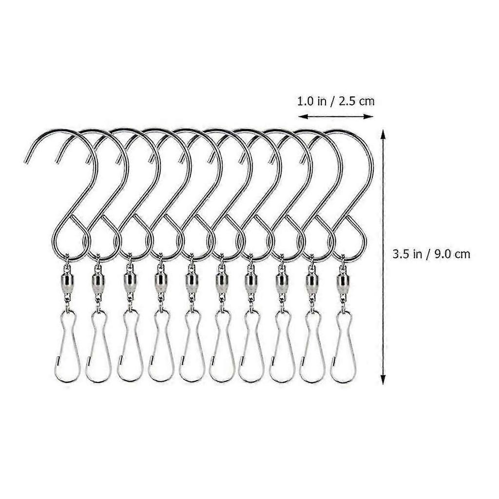 Wind Chime Rotating Hook Hanging Hook Hanger for Storage 20Pcs