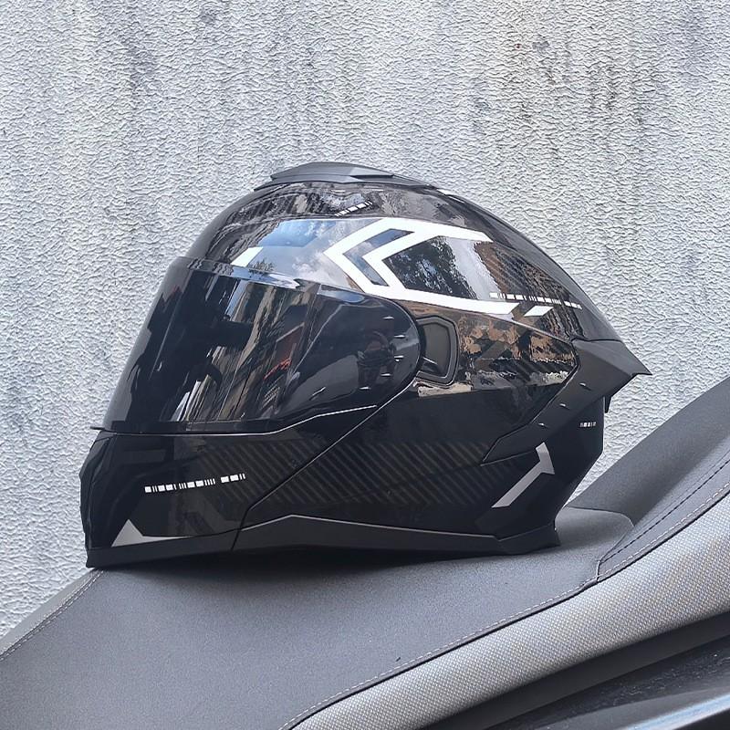 DOT ECE Certified Full Face Motorcycle Helmet Men Women Flip-Up Design ABS Shell All Season Use