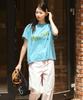 Yunibeoseugameonteu Happy Family Crop T-Shirt_Blue
