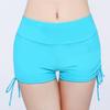 Sommer Strand Damen Unifarbene Bikinihose Seitlich Gefaltetes Bandage Badehose