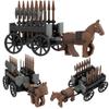 Building Block Carriage Medieval Chariot Prisoner Cart Military Weapon Accessories Weapon Assembly Small Particle Scene Model