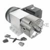 CRA068 CNC 4th Axis Rotary Dividing Head with 3/4 Jaw 100 Chuck & 86 Stepper Motor (4:1 Ratio)
