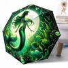 Mermaid Fantasy Underwater Scene Outdoor Automatic Umbrella Retractable Design with 8-Rib Durability Lightweight Perfect Gift for Friends Family