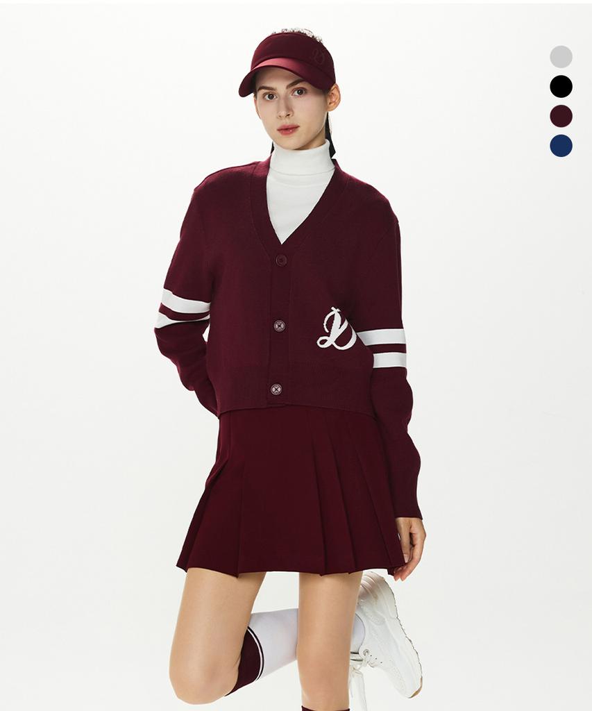 DUVIK Women'S Logo Lettering Contrast Oversized Cardigan Df3Wsc277