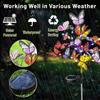Solar LED Butterfly Flower Lawn Light Outdoor Waterproof Simulation Butterfly Landscape Lamp Garden Path Home Christmas Decorative Light