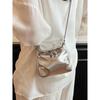 This Year, the Popular Silver Small Bag Women's 2025 New Summer Versatile Chain Messenger Bag Exquisite Mini Waterway Bag