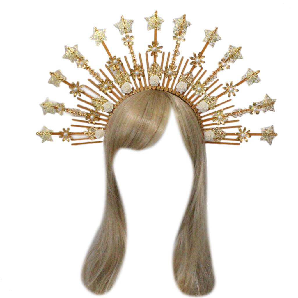 DIY Tiaras Crowns Pageant Prom Angel Headband Bachelorette Party Hair Accessories Vintage Halo Tiaras Hair Hoop DIY
