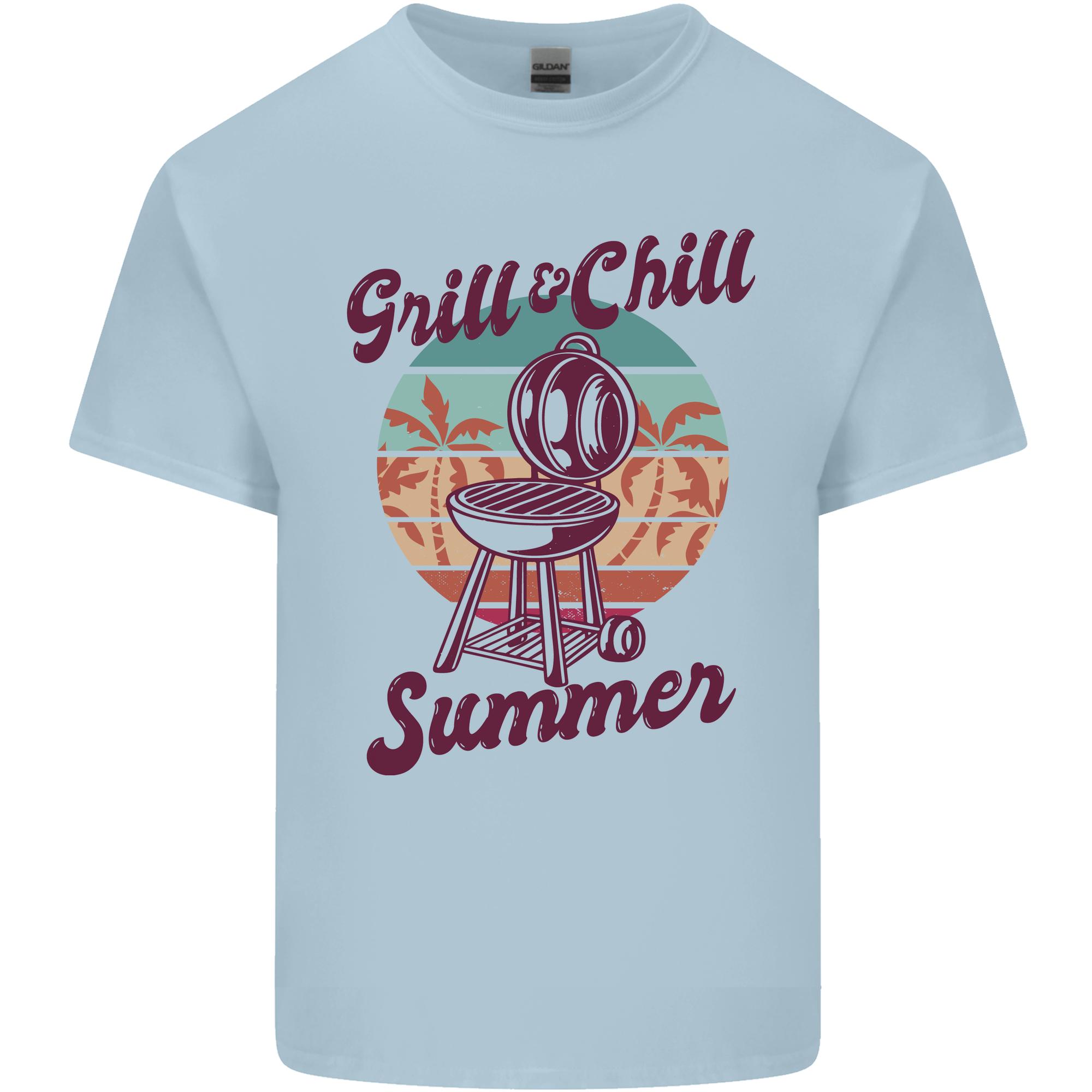Chill Grill Funny Summer BBQ Braai Unisexs Light Cotton TShirt S