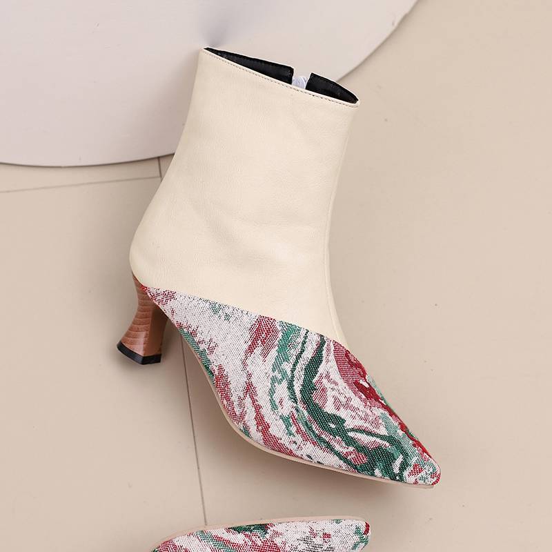 Krazing Pot Sapatos de poliuretano outono inverno 47 tamanho 48 tamanho 49 tamanho 50 botas sensuais bico quadrado cor mista manter aquecido botas de tornozelo