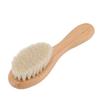 Wooden Baby Hair Brush And Comb Set Wool Brush Double Edged Comb For Baby Shower Newborn Hair