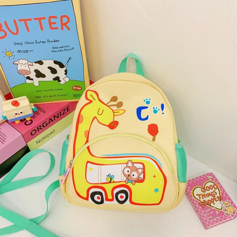 Cute giraffe kindergarten new schoolbag casual simple trend high value anti-lost backpack