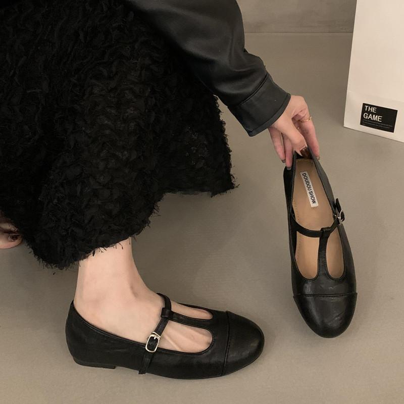 

Мода Bailamos Женские балетки Мода Круглый носок Мелкие Слипоны Женские Мягкие Женские Мэри Джейн Балетки Плоский каблук Повседневные Балетки Muj 39 чёрный