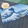 Katsushika Art Great Waves Cartoon Towel Towels For Beaches Yoga Studios Gyms Hot Springs Swimming Pools And Picnics