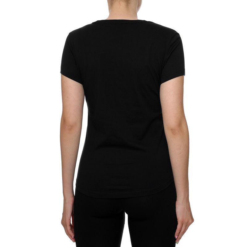 Puma Letter Print Crew Neck Short Sleeve T-Shirt Women Tops Black 847195-01