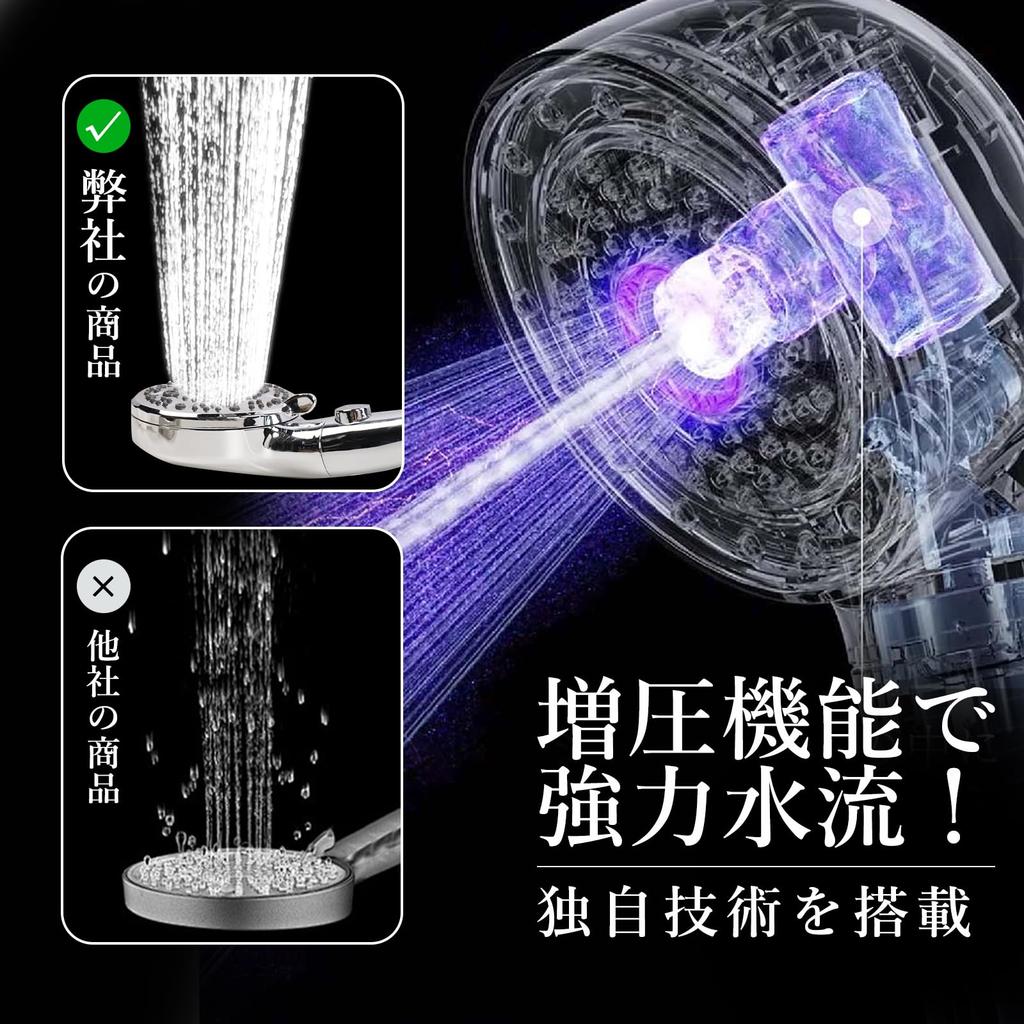 Einfache Installation für 8-Blasen-Duschkopf für die ganze Familie. Starker Wasserstrahl, kraftvoller Nebel, sanfter Wasserstrahl für schöne Haut und Haare.