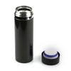 Pearl Metal 300ml Stainless Steel Water Bottle, Direct Drinking, Black Leather, Premium My Cafe Slim, H-6934
