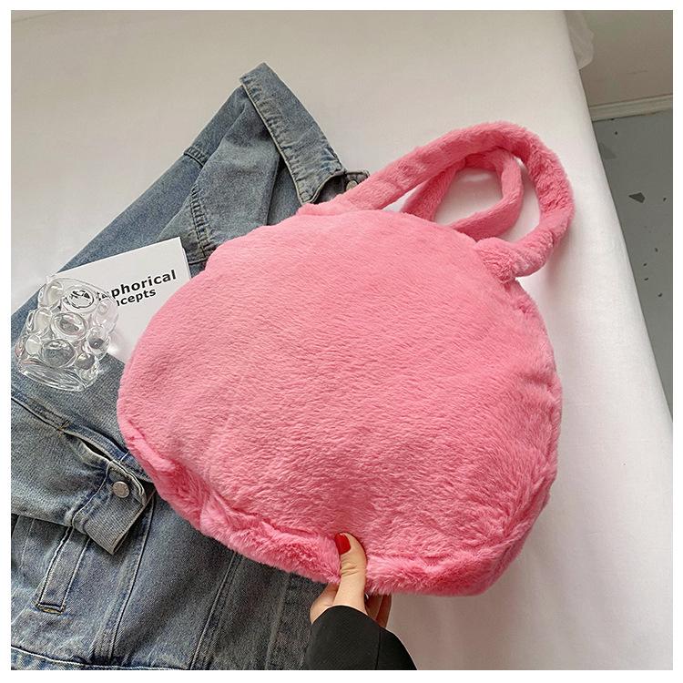 Strawberry Bear Plush Bag 2023 - Personalized Large Capacity Sweet Tote for Girls