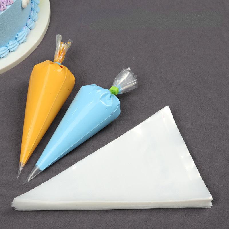 100pcs Set Disposable Piping Bag Pastry Pack Confectionery Equipment Baking Accessories Bakeware Butter Cake Silk Flower Tools