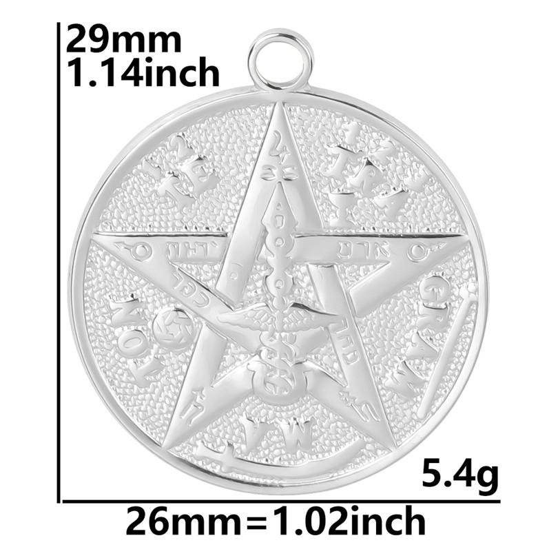 Silver Color Satan Charm Pentagram Star Moon Accessories Witch Celtic Knot No Fade DIY Stainless Steel Charms For Jewelry Making