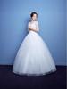 2025 Off-the-Shoulder Korean Plus Size Floor-Length Wedding Dress B55