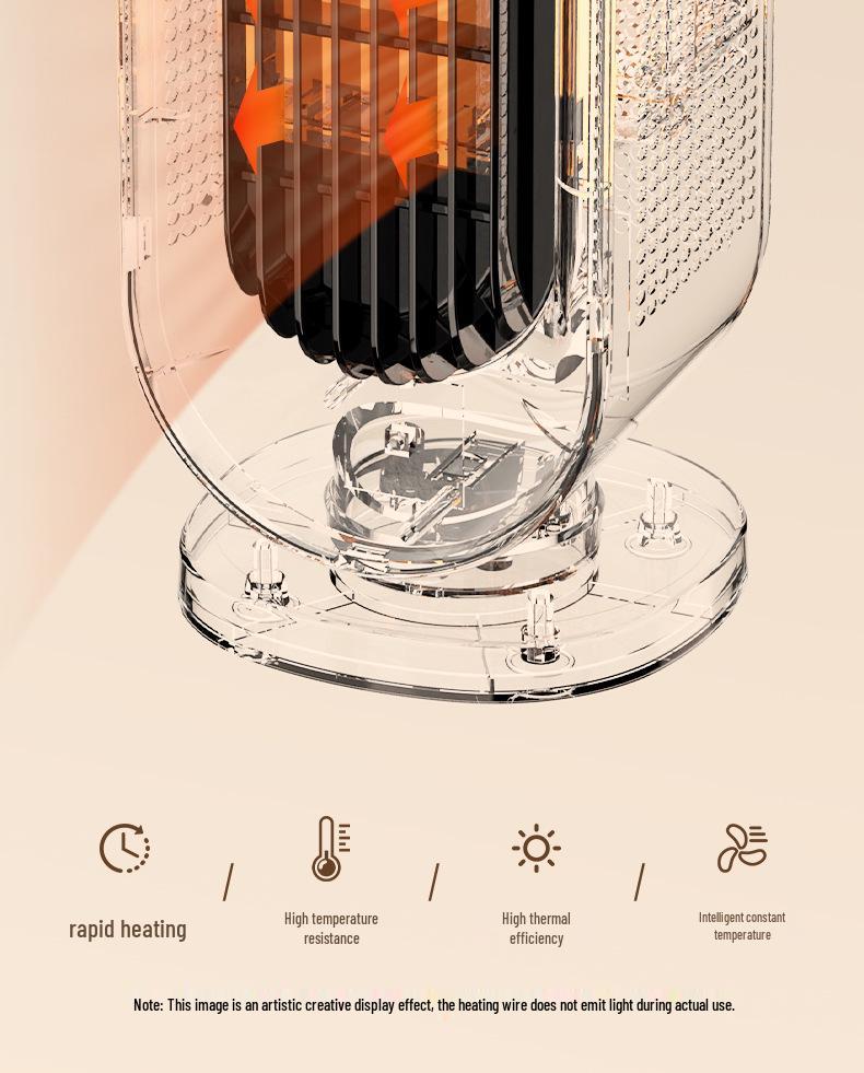 Compact Silent Desktop Electric Heater: Fast & Efficient Warmth for Home or Office