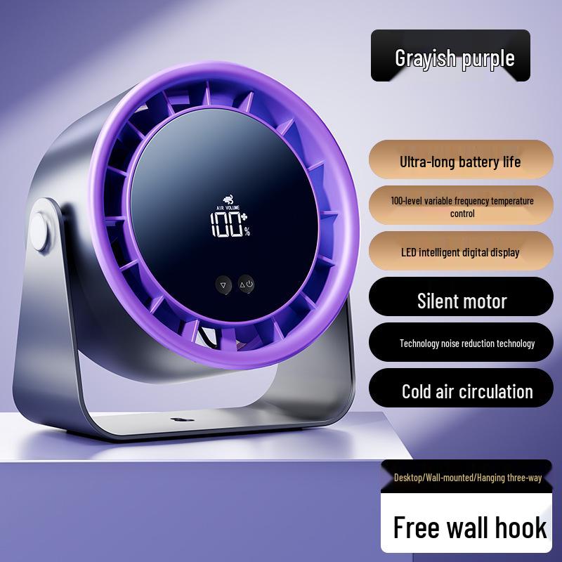 Silent USB Desktop Fan - Compact Air Circulator for Office & Dorm Plug-in