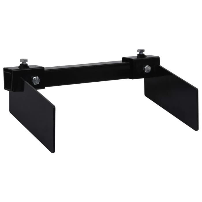 VidaXL Adaptateur de chasse-neige pour tondeuse à gazon Noir