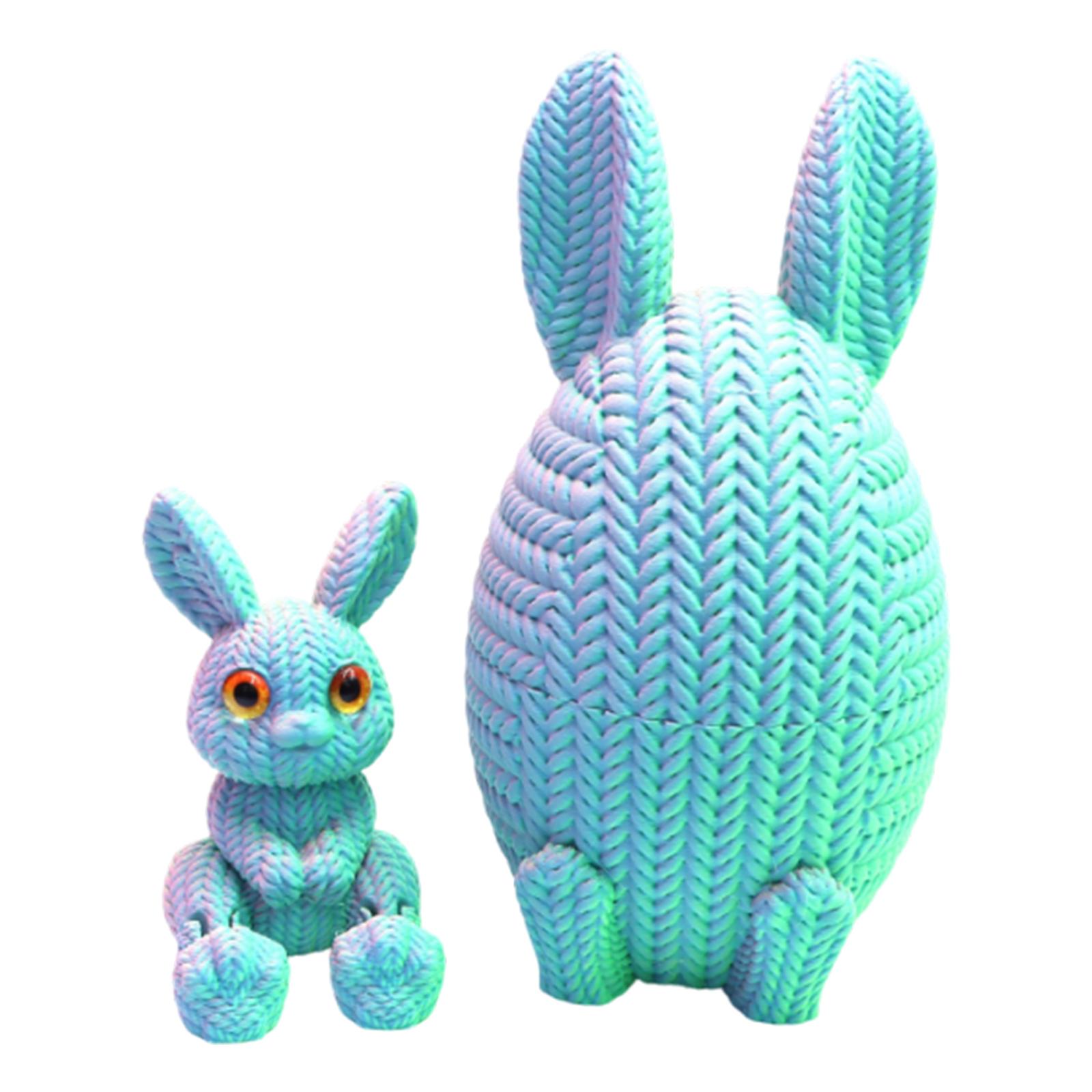 3D Printed Movable Easter Bunny Egg Toy, Creative Gift, Bunny Egg Ornament