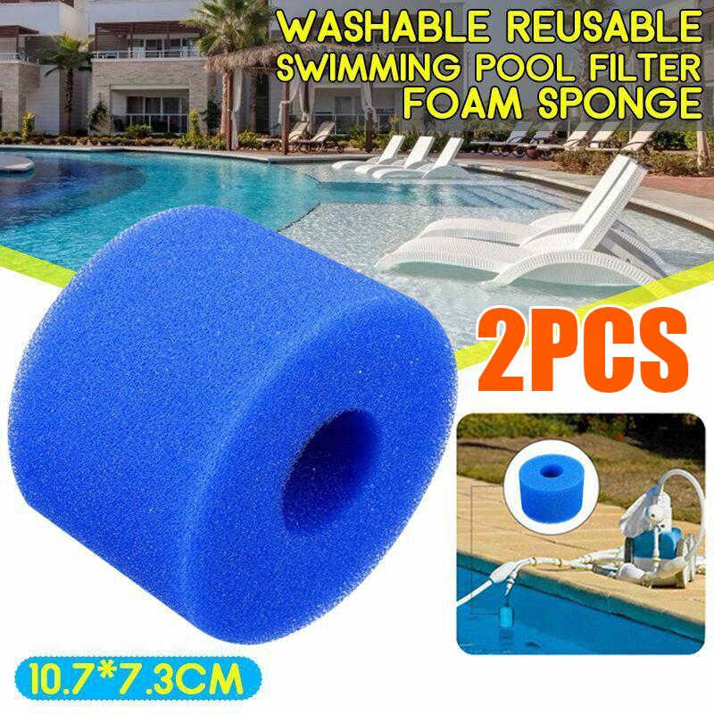 2pcs Filter Sponge Foam Blue Reusable Paper Box Replacement 10.8*7.3 Cm Home Graden Cleaning Supplies Accessories