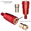 Angelrute Stangenverbinder 8mm Schrauben Schnellverschluss Kescherkopf Adapter Angelkescher Landeharpune Tauch-Aluminiumlegierung Kescherstangen Teile