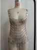 Women's Sequin Cutout Acrylic Nightclub Top