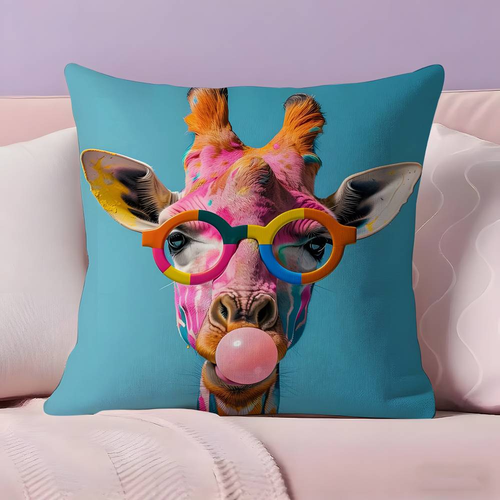 Vibrant Animal Bubble Fashion Tiger Pillow Case  Ultra Soft Skin Friendly Fabric Cloud Like Comfort & Concealed Zipper