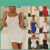 Summer Girl Dress With U Neck Sleeveless Knit Bodycon For Street Style Fashion