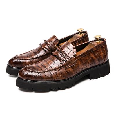 Hohe Qualität Dicke Sohle Business Britische Hochzeit Gesellschaft Leder Schuhe Herren Anzugschuhe Trend Formelle Schuhe Herren Loafer 2026