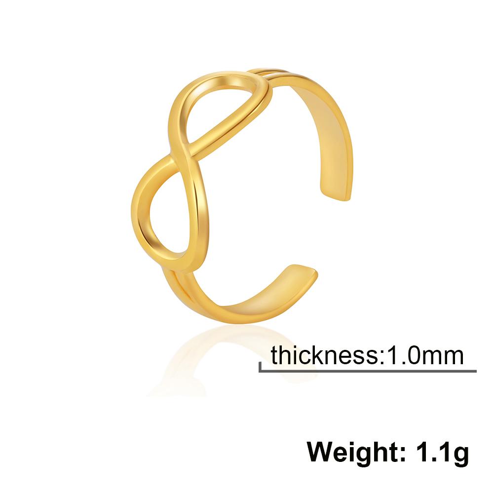 Infinity Finger Rings Stainless Steel Classic Eternity Endless Love Ring Minimalist Jewelry for Women