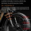 LANKELEISI Electric Bicycle MG800MAX 2000W Dual Motor 48V20AH Battery Hydraulic Brake E-bike 26*4.0-In Fat Tire Snow Aldult Electric Bike