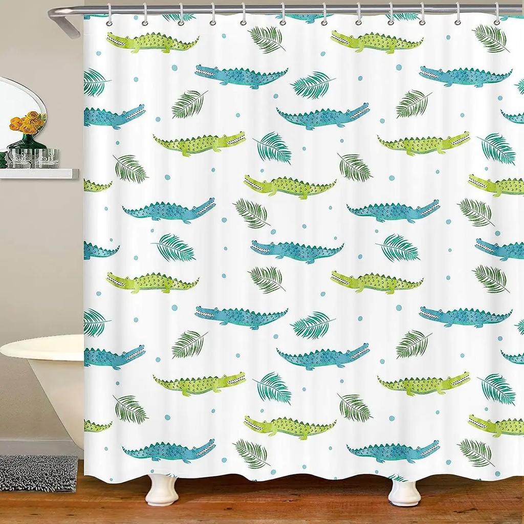 Diverse Style Bathtub Curtain With Hooks Waterproof Easy Clean Quick Hang For Home Hotel Apartment Bathroom