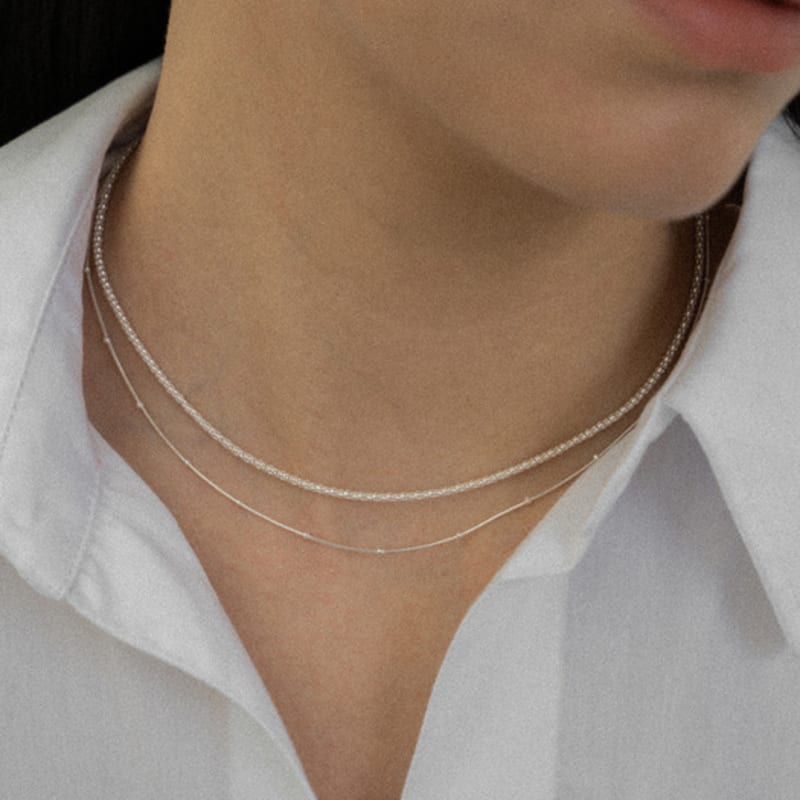 NORMALLEE [Silver 925] Condense Chain Necklace