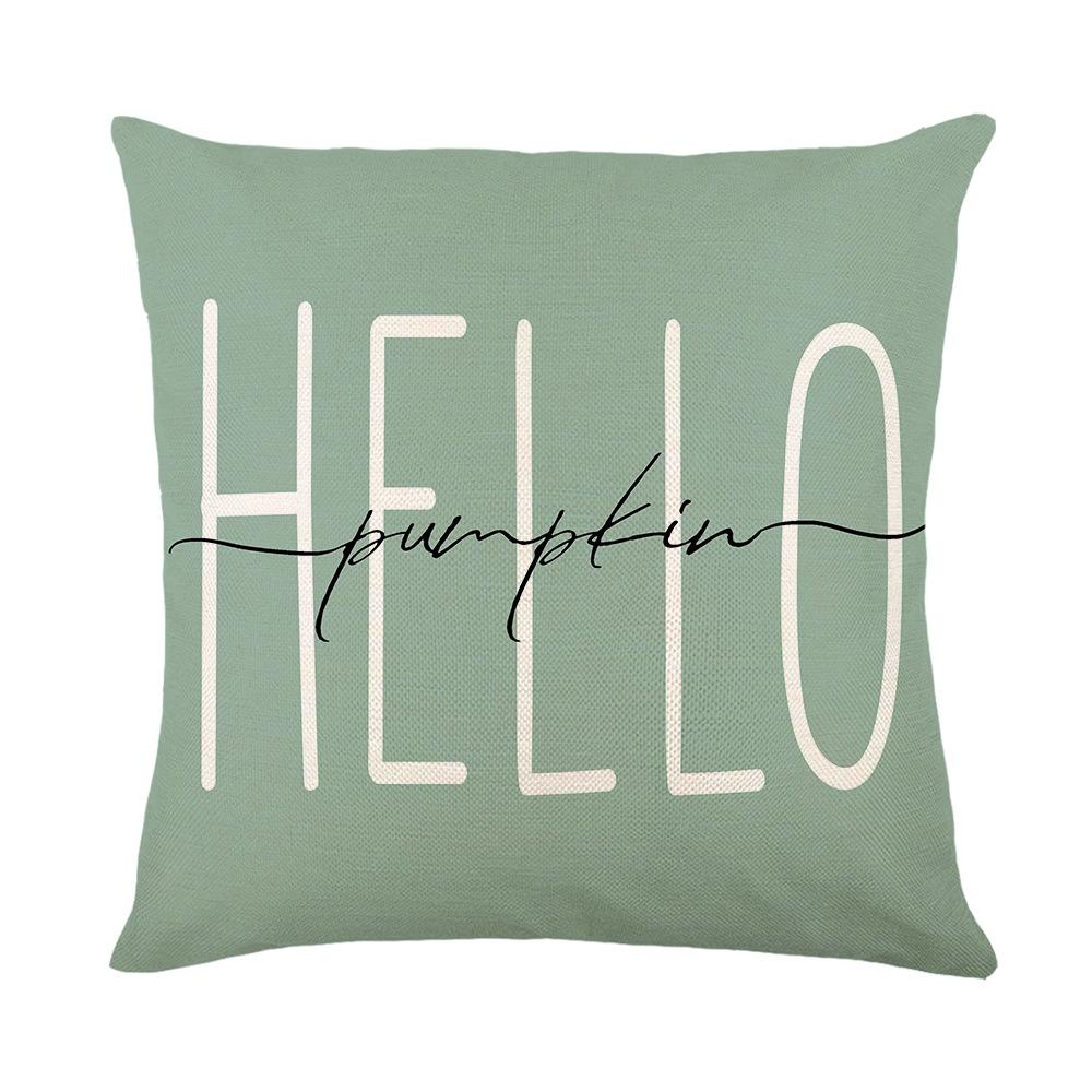 Autumn Pumpkin Pillow Cover Linen Printed Cushion Cover Living Room Bedroom Pillow Cover Home Decoration
