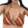 Women's Two-Piece Striped Bikini - Sexy Spaghetti Strap, Backless, Low-Waist