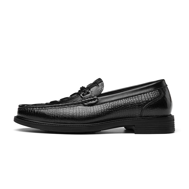 Men s Genuine Leather Slip-on Crocodile Pattern Business Shoes US 11 (44)