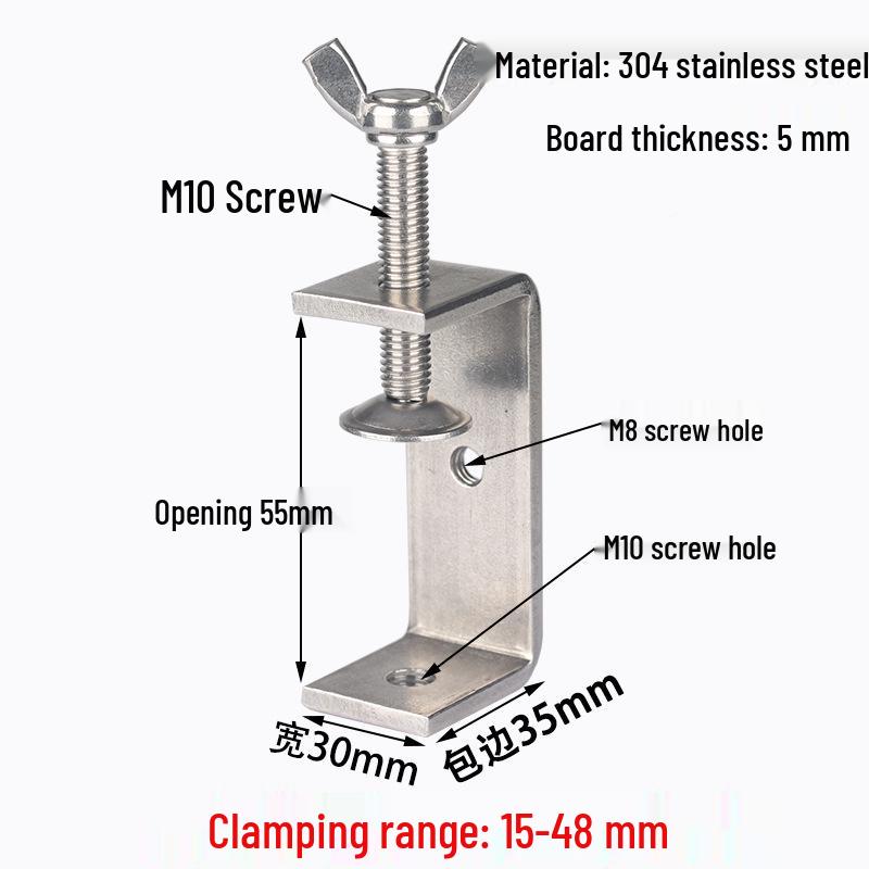 304 Stainless Steel U-Shaped Tiger Pipe Clamp Fastening Clip